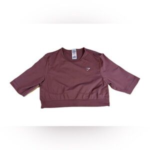 Gymshark Women's Everyday Seamless Crop Top Burgundy Red Size XL